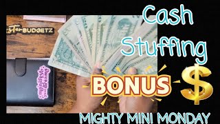 CASH ENVELOPE STUFFING | CASH STUFFING MY MIGHTY MINI BINDER | BONUS MONEY🤑🤑