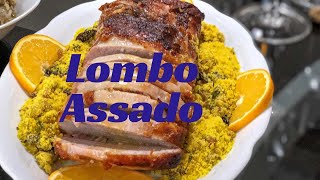 Lombinho Assado suculento com molho de laranja.