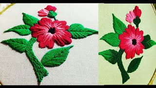 Hand Embroidery Design// Satin Stitch Flower...