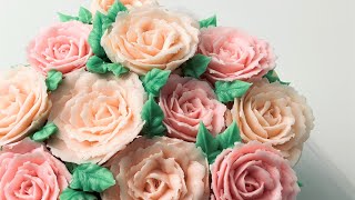 Easy Buttercream Cake | Spring time with roses