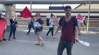 Solidaritätsrede beim Streikposten der GDL in München