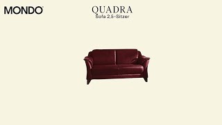 MONDO Quadra Couch als 2,5 Sitzer in Rot