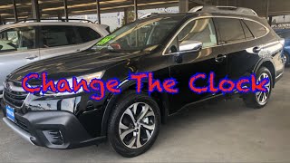 How to change the clock in the 2020 Subaru Outback