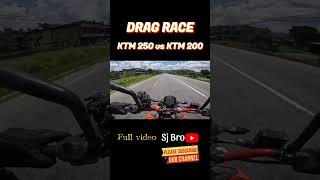 Drag Race Ktm duke 250 vs ktm duke 200 🇳🇵 @sjbro27