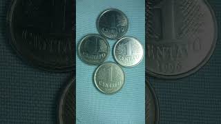 1 CENTAVO, 1994, 1995, 1996, 1997. TÔDAS COM DATAS VAZADAS.#shorts