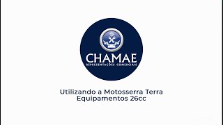 Boa mobilidade e praticidade com Motosserra MT260 26cc da Terra Equipamentos.