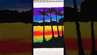 How to draw very easy scenery #shortvideo ##