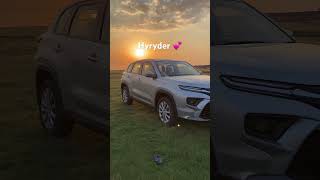 Sunset with hyryder 👌 #shorts #hyryder #grandvitara #elevate #hybrid #toyotahyryder #newcar