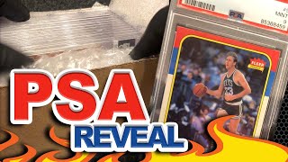 1986 Fleer Basketball PSA Reveal Unboxing - Larry Bird PSA 9