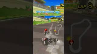 Primeira prova de tempo no Mário Kart Wii com volante 🤣. (Mushroom cup | Luigi circuit) #mariokart