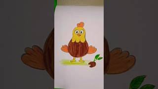 Easy drawing for kids 🐓#drawing #art #easydrawing #shorts #shortvideo