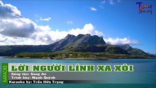 Lời Người Lính Xa Xôi - Mạnh Quỳnh Karaoke