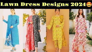 Lawn Dress Designs for girls|lawn suits designs for ladies|Lawn Dress design 2024|zonyclothingideas