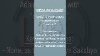 Comparison of Evidence Act and BSA about conspiracy ⚖️ #law #lawyer #judiciary #notes #bsa