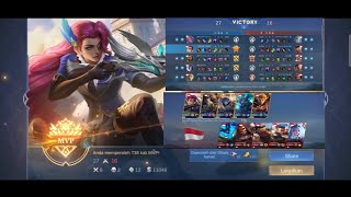 Lesley MM faforit selalu jdi incaran Hilda tapi ending ttp mvp ngejar legend IV| Mobile legends