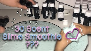 Mixing 30 Different Scents into Slime? Giant 30 Scent Slime Smoothie! + Challenge