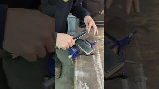 Sharpening a Handmade 80CrV2 Serbian Chef Knife with Diamond Stones | Forge to Kitchen #sharpening