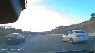 Crazy racing on I-5 northbound Carlsbad (from San Diego to Los Angeles)