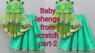 3 year baby lehenga choli cutting and stitching from scratch |Baby lehenga choli cutting & stitching