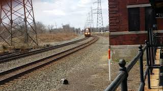 Norfolk Southern local running Long Hood Forward passing Bound Brook.