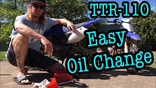 How to do an oil change on a Yamaha TTR 110- DIY