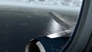 Landing and Takeoff at Edinburgh Airport - Delta Airlines Boeing 767-200