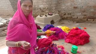 Recycle silk Fibre sorting process by village women #womenempowerment  #silk #art #handmade #artist