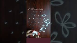 #shorts // 7x4 dots rangoli // simple rangoli // easy rangoli