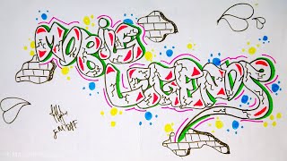 Cara menggambar Grafiti "Mobile legends" Grafiti Dikertas - Grafiti Indonesia