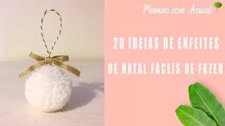 ESPECIAL DE NATAL: 20 Ideias de enfeites de natal fáceis de fazer - Mamão com Açúcar