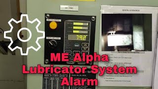 ME Alpha Lubricator System Alarm