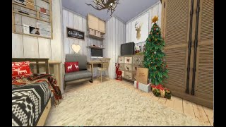 TS4 Speed Build #33 Christmas Bedroom / Sypialnia w stylu Świątecznym