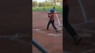 Aiden hits home run in baseball!!!