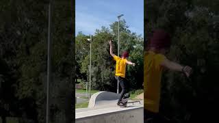 going for the high drop #concretewaves #skateboarding #bail #manual