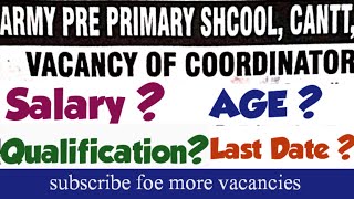 ARMY PUBLIC SCHOOL RECRUITMENT II CO-ORDINATOR VACANCY #prt #pgt #kvs #ntt #dsssb #tgt #nvs #viral