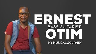 Ernest Otim: one of Uganda's finest when it comes to playing the bass guitar.