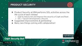 Ceph Security BoF - JC Lopez, IBM