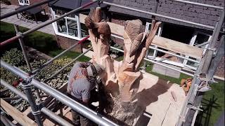 Day 3 - Our Cherry Tree being Carved