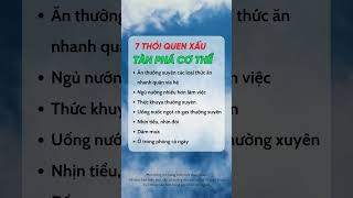 7 Thói Quen Xấu Đang Tàn Phá Cơ Thể Bạn #duocsihuongtra #suckhoe #shorts