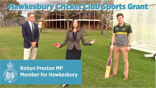 Hawkesbury Cricket Club receives $7000 sports grant