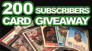 200 Subscribers CARD GIVEAWAY