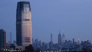 Early morning skyline of NYC taken from Liberty State Park NJ