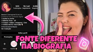 COMO MUDAR A FONTE DA BIO DO INSTAGRAM | ANDROID E IOS