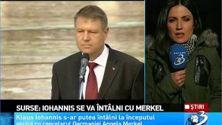 Klaus Iohannis se va intalni cu Merkel ( HD )