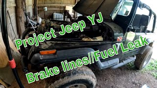 Jeep YJ Update// Brake Lines and Fuel Leak