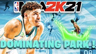 99 OVERALL SPEEDBOOSTING LAMELO BALL TAKES OVER NBA 2K21 CURRENT GEN PARK & GO CRAZY ! 100% GREENS