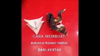 Cara membuat burung dari kertas bekas