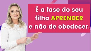 Entenda que essa é a fase do seu filho aprender e não de obedecer.