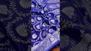 Royal Blue Jaal Mashru Silk Saree #silverzarisarees #mashrusilk #mashrusarees #satinsilk #silkfabric