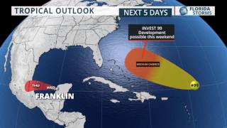 Franklin Strengthening, Tropical Wave in Atlantic Could Develop